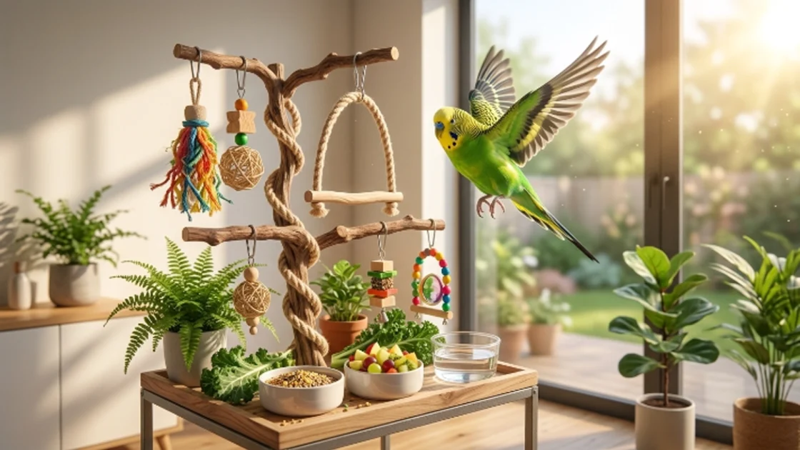 How to make a bird happy with simple tips for providing enrichment, care, attention, and a comfortable environment.