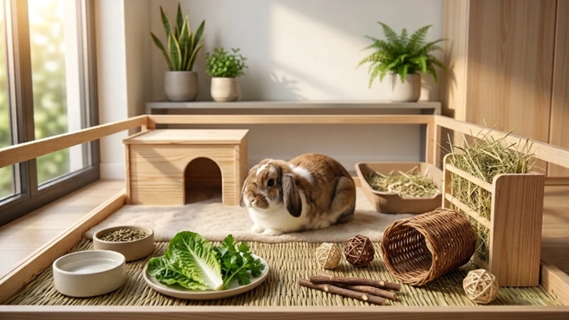 Rabbit cage setup ideas for creating a safe, comfortable, and enriching home environment for pet rabbits.