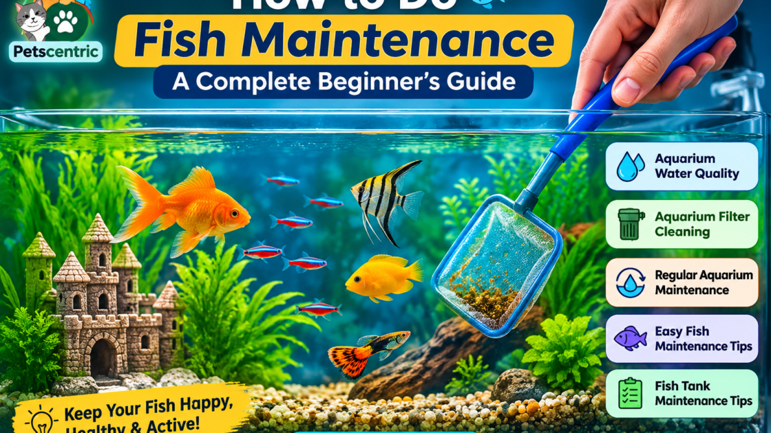Fish maintenance beginner guide with aquarium water quality and filter cleaning tips